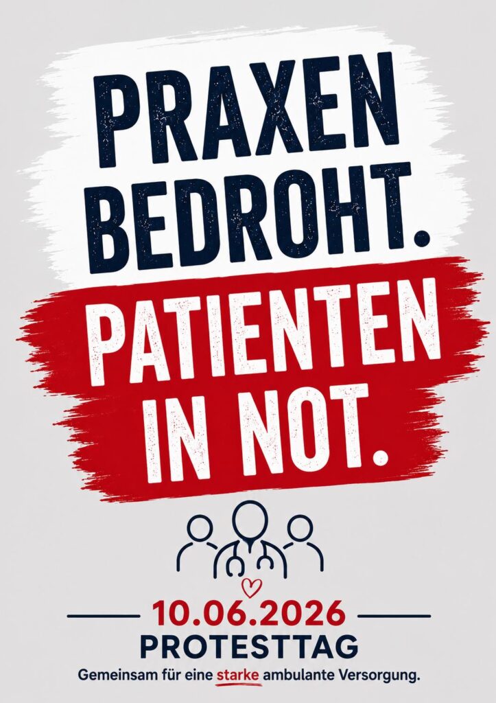 Praxen bedroht. Patienten in Not.